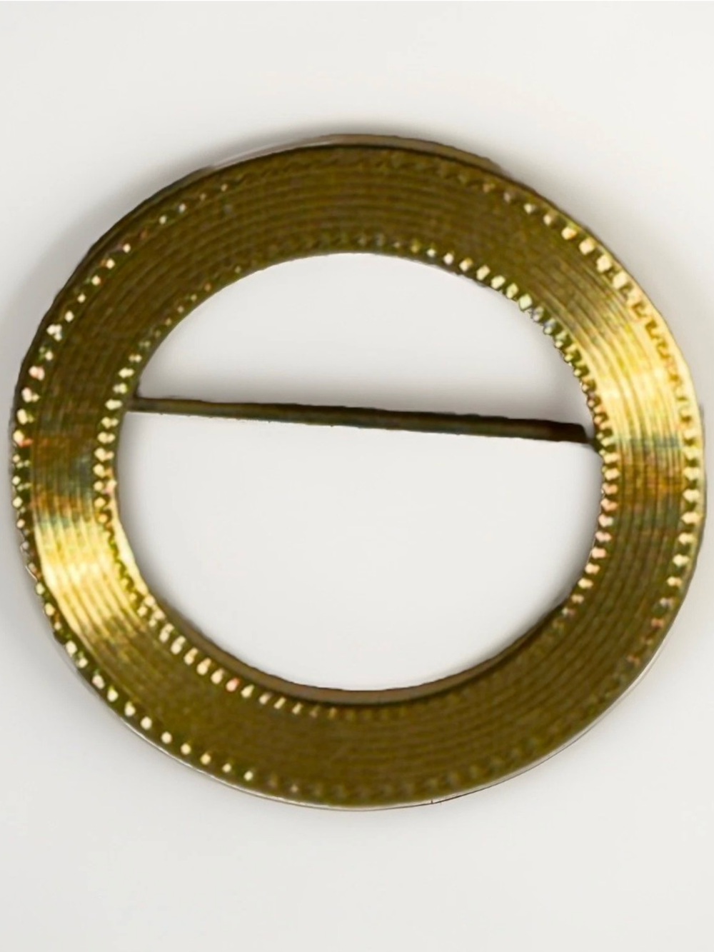 Vintage Monet Gold Tone Circle Brooch | Modernist Minimalist Quiet Luxury